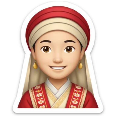 white and asian culture sticker