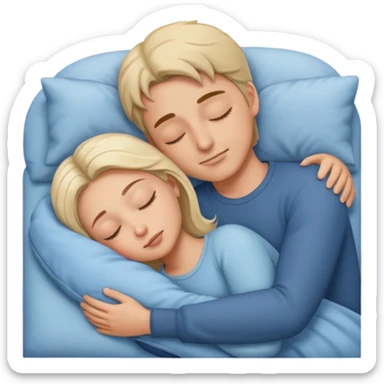 Couple sleep sticker
