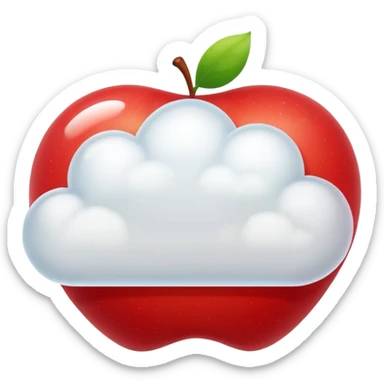 apple cloud message bubble sticker