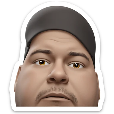 male portrait with black eyes sticker