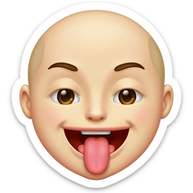 Tongue sticking out while winking  sticker