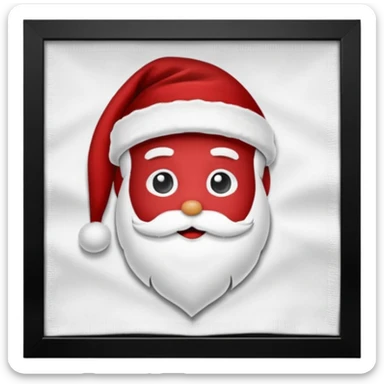 Black Santa napkin sticker