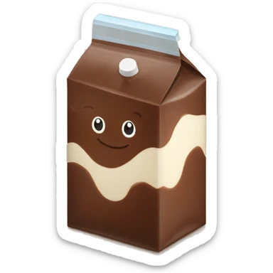 Chocolate milk in a box sticker