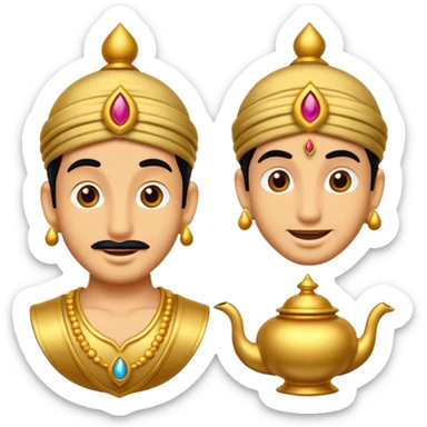 CREATE A EMOJI ALLADIN"S CHIRAG sticker