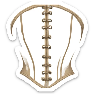 biege lace corset sticker