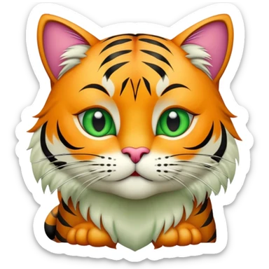 Chat s’échappant de l’amour d’un autre chat  sticker