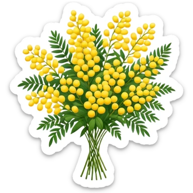 A light bouquet of mimosa  sticker