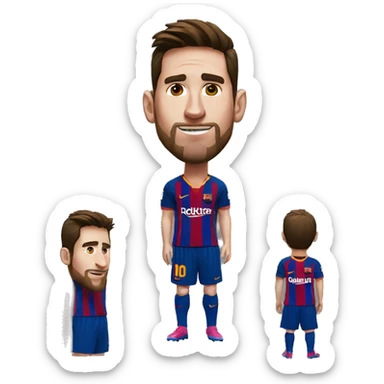 Messi in a Barcelona jersey sticker