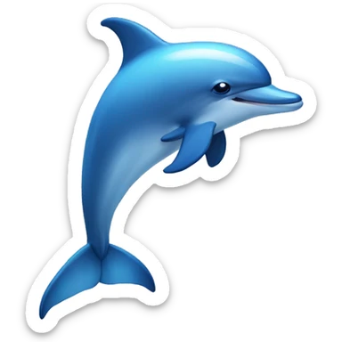 Blue aesthetic dolphin sticker