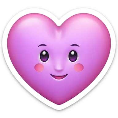 Coeur mauve et rose sticker