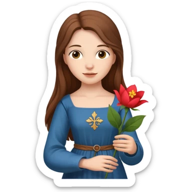medieval woman  sticker