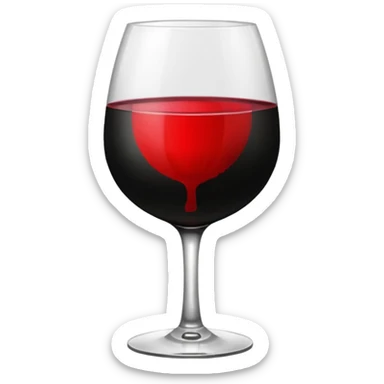 Black color background with wine glass and lipstick stain sticker