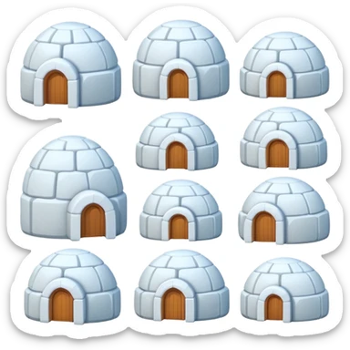 different type of igloos  sticker