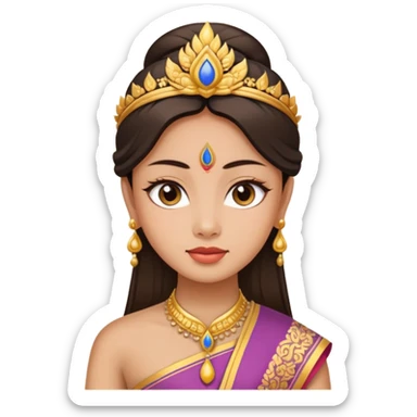 Gorgeous eyes wearing thai traditional dress sticker