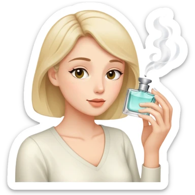 Inhaling a good perfume sticker