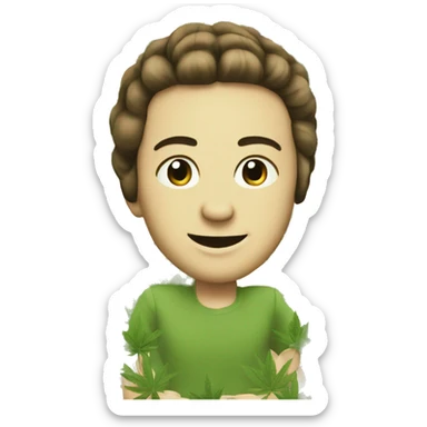 Retro 60s advert 420 leaves hemp leaves sticker