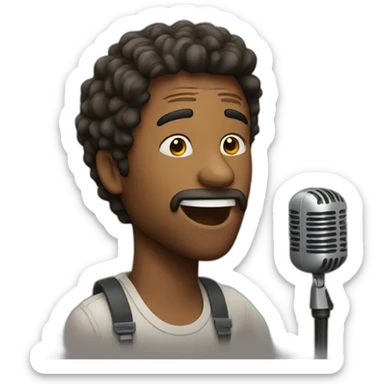 a man singing a song sticker