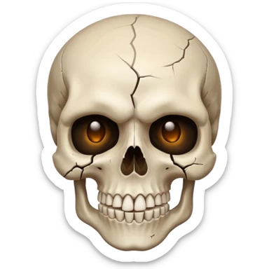 Faz uma caveira com o rosto do it sticker