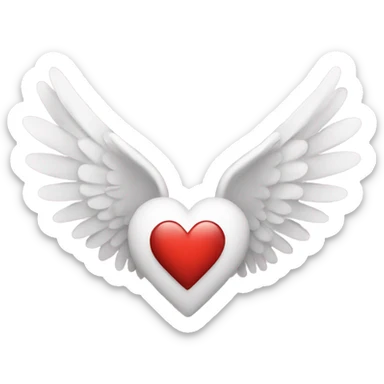 Heart with wings sticker