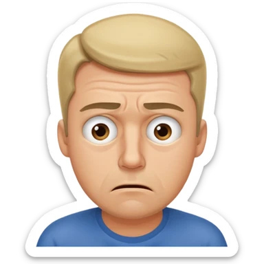 Overwhelmed man sticker