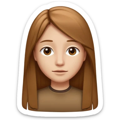 I capelli devono essere lunghi lisci castano chiaro  sticker