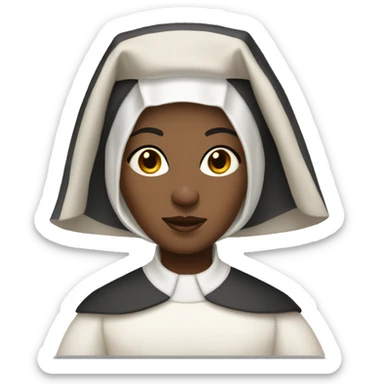 18th century nun with white dress sticker