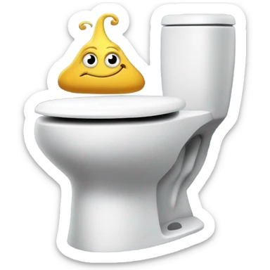 Slug pooping on toilet  sticker