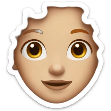 Curly ginger woman with long hair and a white portion of hair sticker