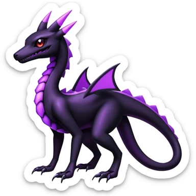 Shiny gothic Salazzle-Salandit-Umbreon-Fakémon-hybrid-creature (full body) 4 legs sticker