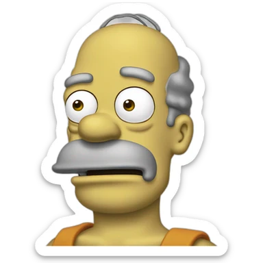 homer simpson drool sticker