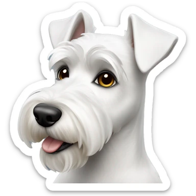 white miniature schnauzer  sticker