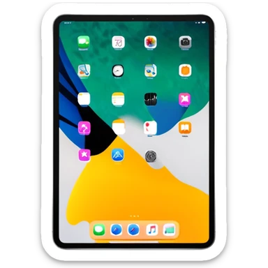 iPad Pro 11-inch facing forward minimal background sticker