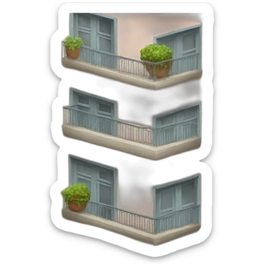 balcony apartment sticker