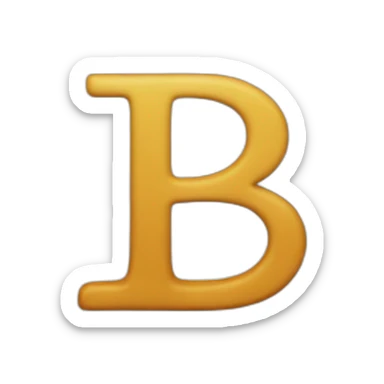 B LETTER sticker