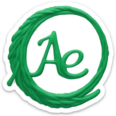 Aerie logo green cursive  sticker