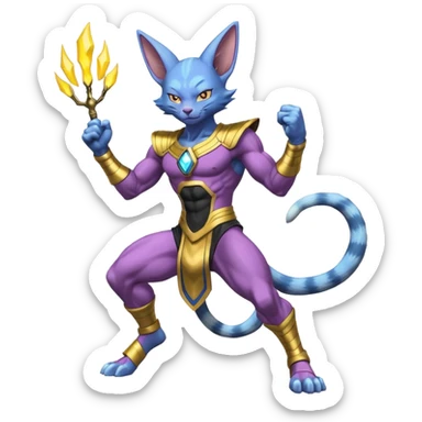 Beerus-Zeraora full body  sticker