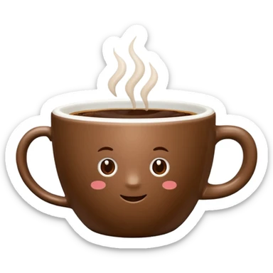 tazzina di caffè senza faccia, isolated on white background sticker