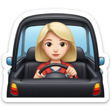 Mädchen die auf einem Auto sitzt und fährt sticker