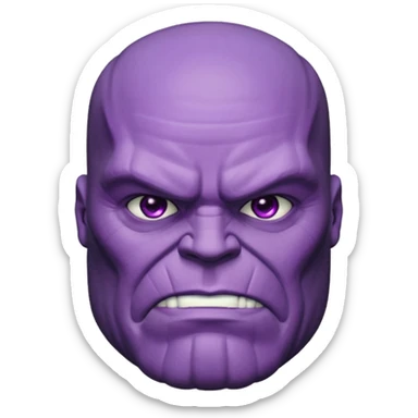 THanos imaginary face character face only front face  sticker