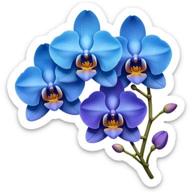Blue orchids sticker