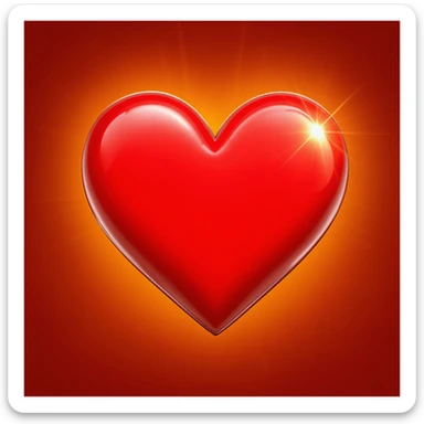 food heart emoji, shiny, no background sticker