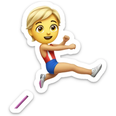 athlete competing in pole vault sticker