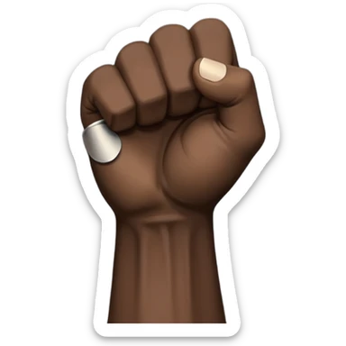A black fist logo based on rebellion against rome sticker