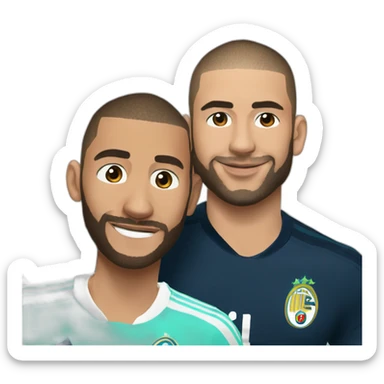 Karim benzema with mbappe sticker