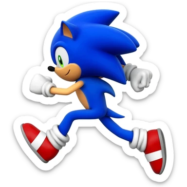 Sonic render 3d sticker