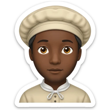 black man with a bonnet on sticker