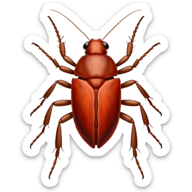 cockroach with "RED" written on its back sticker