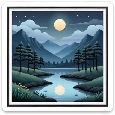 Gloomy-dusky-dull-aesthetic-scenic-scenery-Decoration sticker