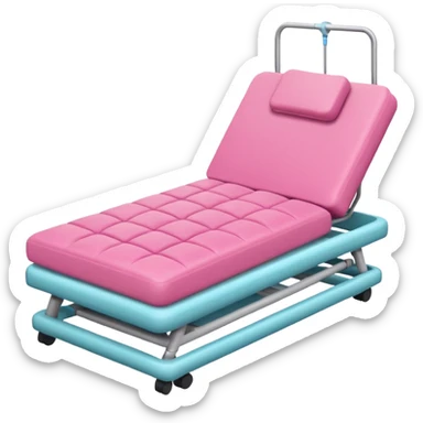 cama de fisioterapia color rosa  sticker