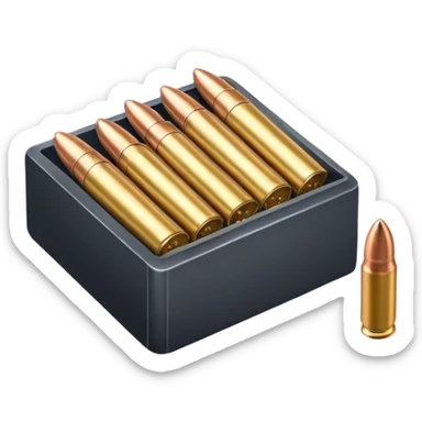 A box of bullets sticker
